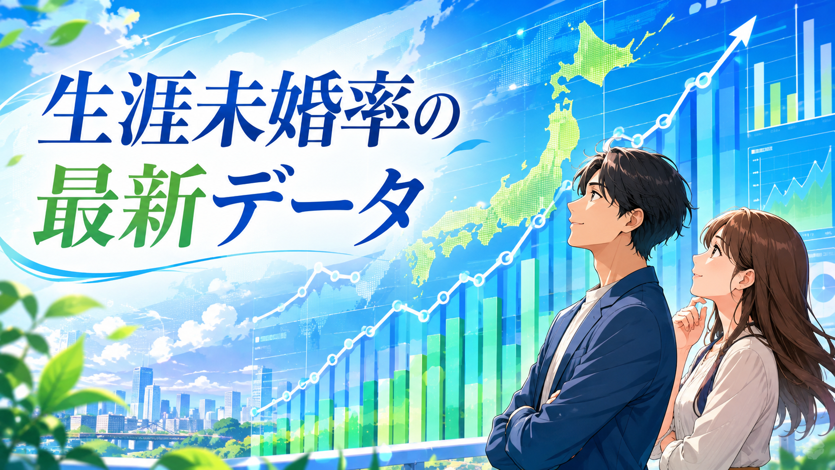 生涯未婚率の最新データと推移を解説する記事のアイキャッチ
