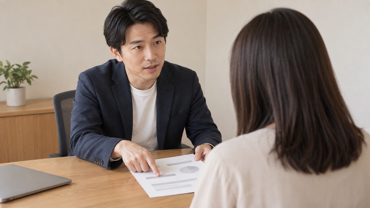 入会前に併用ルールを確認する様子