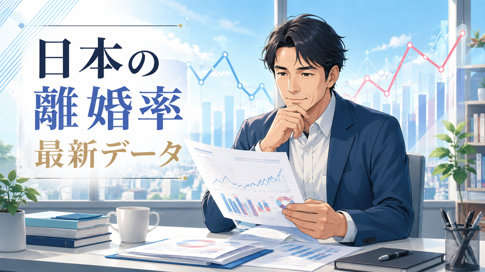 日本の離婚率の最新データを解説する記事のアイキャッチ
