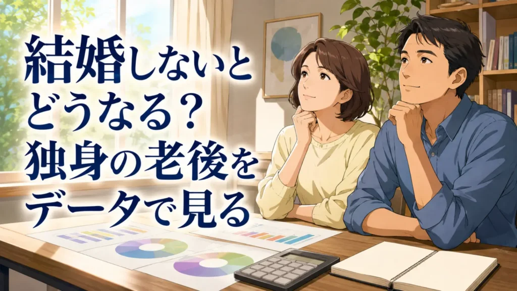 結婚しないとどうなるかを公的データで検証する記事のアイキャッチ