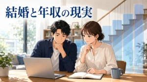 結婚と年収の関係を公的データで解説する記事のアイキャッチ