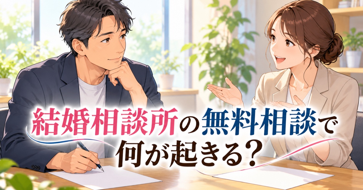 結婚相談所の無料相談の流れと断り方ガイドのアイキャッチ