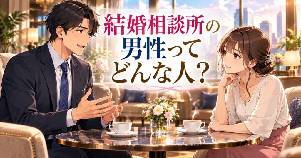 結婚相談所の男性はどんな人かを解説する記事のアイキャッチ